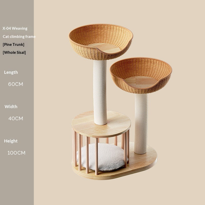 Solid Wood Cat Tree