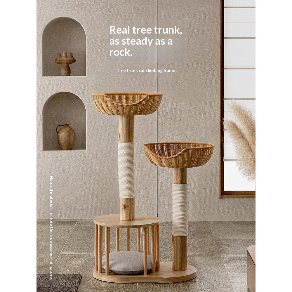 Solid Wood Cat Tree