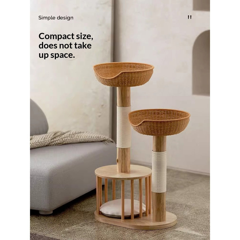 Solid Wood Cat Tree