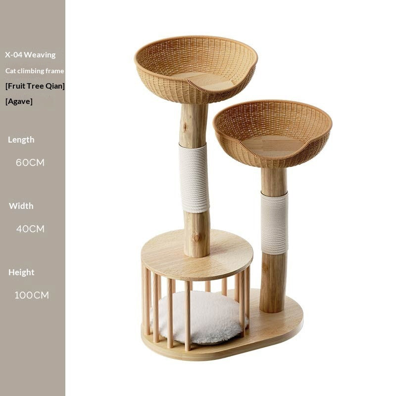 Solid Wood Cat Tree